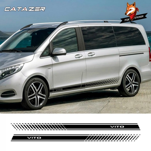 Car Accessories Auto Stylish Graphics Decal Styling Car Sides Stripe Sticker Vinyl For Mercedes Benz Vito V Class W447 V260